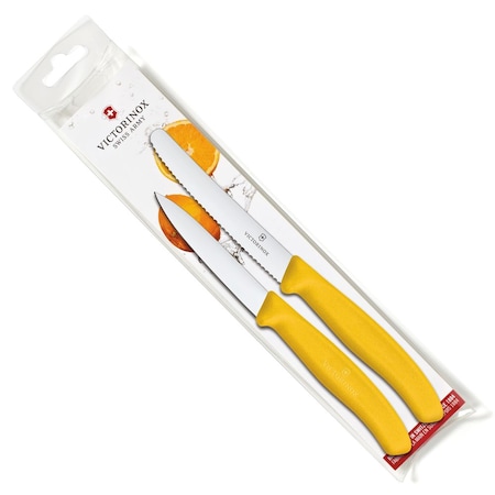 Swiss Army Brands 6.7836.7606.8Us1 Kitchen Swiss Classic Pillow Packs 40.5In Utility & 30.25In Paring Yellow Packaged VIC-6.7836.L118-X2